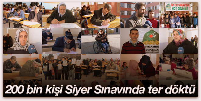 200 bin kişi Siyer Sınavında ter döktü