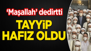'Maşallah' dedirtti! Torun Tayyip hafız oldu