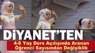 DİYANET'TEN DERS AÇILIŞINDA ARANAN ÖĞRENCİ SAYISI