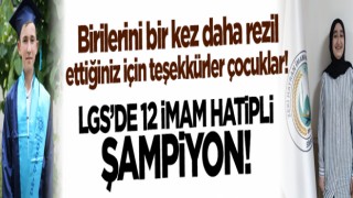 LGS’de 12 İmam Hatip'li şampiyon!