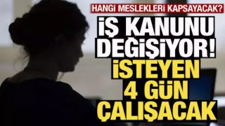 İş Kanunu değişiyor! İsteyen 4 gün çalışacak