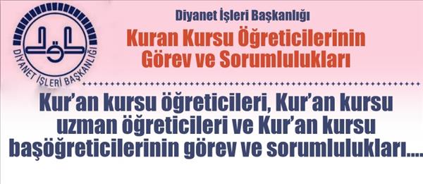 Kur&#39;an Kursu &#214;ğreticilerinin G&#246;rev ve Sorumlulukları