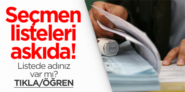 K&#246;şk se&#231;imleri i&#231;in se&#231;men listeleri askıda