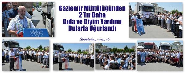 Gaziemiir M&#252;ft&#252;ğ&#252;nden İHH&#39;ya 2 Tır Yardım
