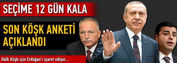 Se&#231;imine 12 g&#252;n kala son k&#246;şk anketi