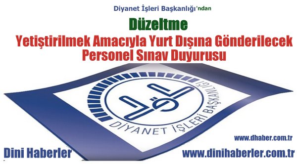 Diyanet&#39;ten Yurtdışı Sınav Duyusuna D&#252;zeltme