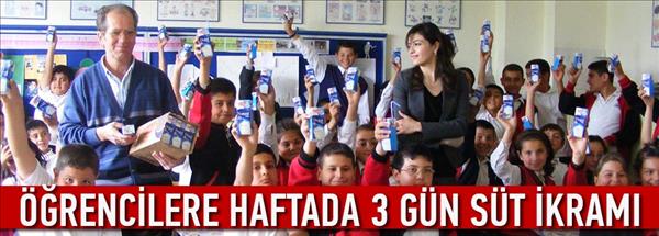 &#214;ğrencilere haftada 3 g&#252;n s&#252;t ikramı