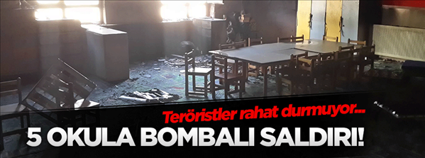 Silvan&#39;da 5 okula bombalı saldırı