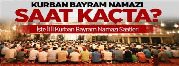 il il Bayramı namazı vakitleri