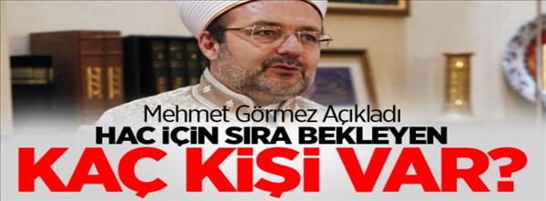 Hac İ&#231;in Sıra Bekleyen Ka&#231; Kişi Var?