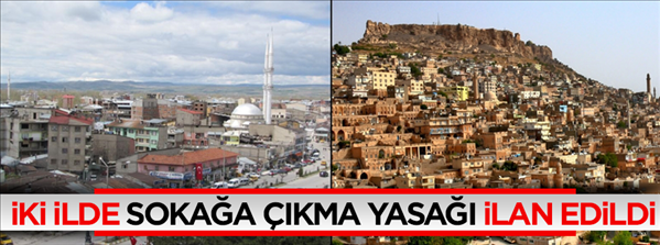 Mardin ve Van&#39;da sokağa &#231;ıkma yasağı ilan edildi