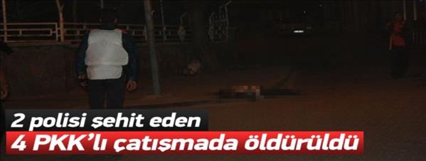 2 polisi şehit eden 4 PKK&#39;lı &#246;ld&#252;r&#252;ld&#252;