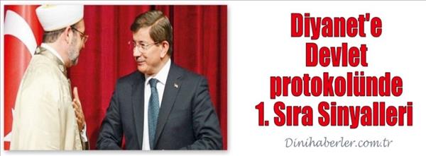 Diyanet e Devlet protokol&#252;nde 1. Sıra Sinyalleri