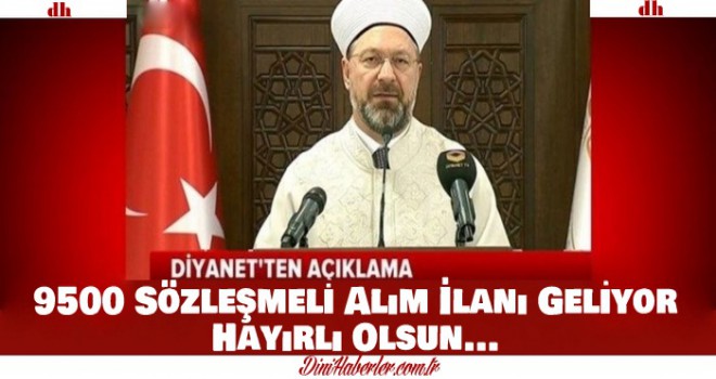 Diyanet 9500 Sözleşmeli Daha Alacak