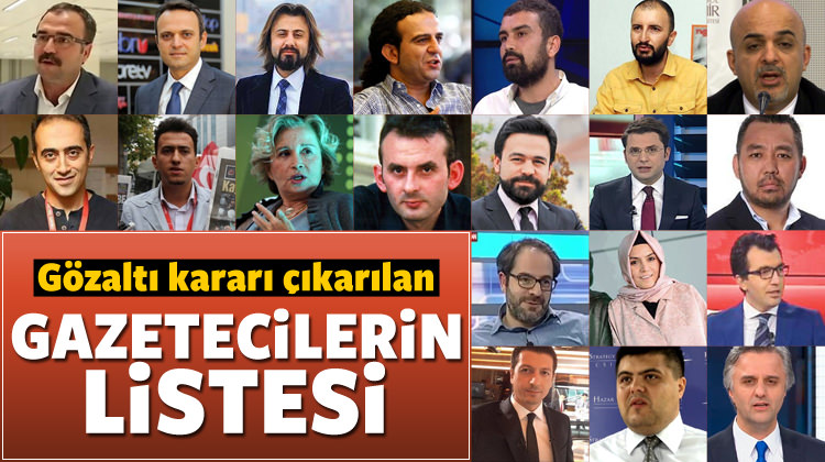 42 gazeteci için gözaltı kararı-işte isim listesi