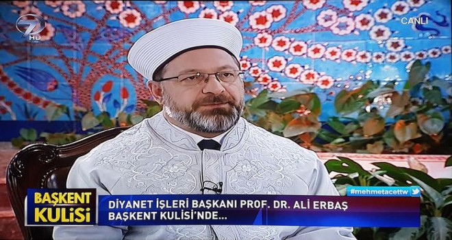 Diyanet İşleri Başkanı Erbaş, Kanal 7’nin canlı yayın konuğu oldu
