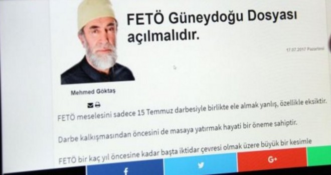 FETÖ Güneydoğu Dosyası açılmalıdır