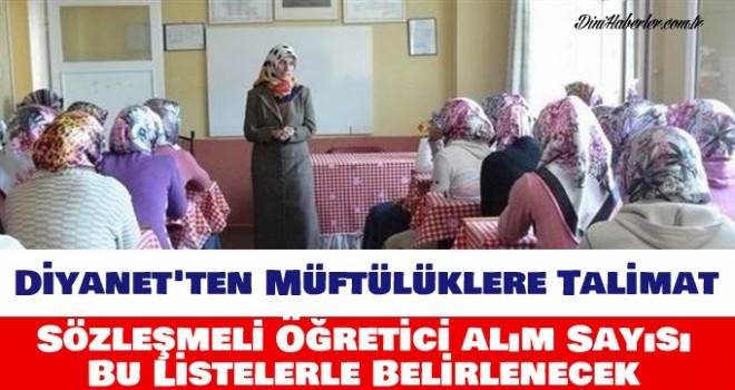 Münhal A,B,C Kur'an Kursları Belirlenecek