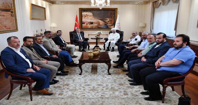 Erbaş, 15 Temmuz gazisi Diyanet personelini kabul etti