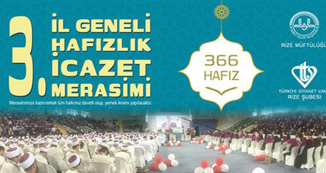 Müftülük'ten 366 Hafız İçin İcazet Merasimi