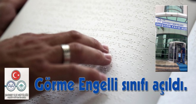 Görme engelli Kur'an âşıklarına Özel Sınıf
