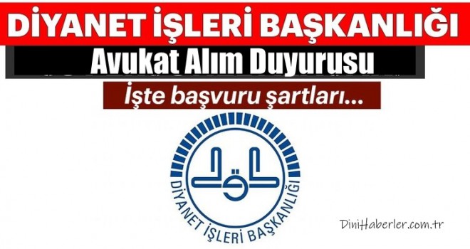 Diyanet İşleri Başkanlığından avukat alım ilanı