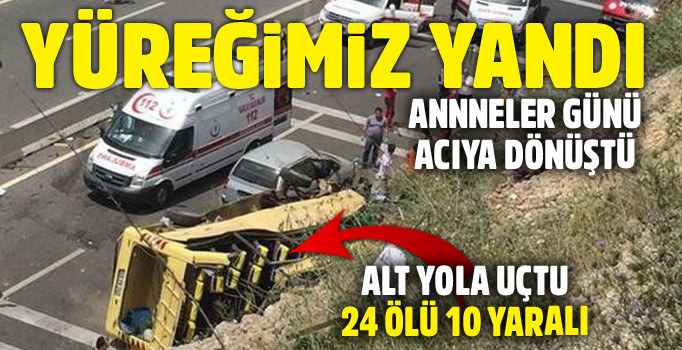 Anneler günü için yola çıktılar, son anda bindi...