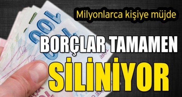 Borçlar siliniyor, son gün 30 Eylül