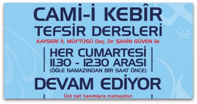 CAMİ-İ KEBİR’DE TEFSİR DERSLERİ BAŞLADI
