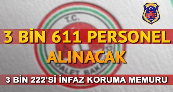 Adalet Bakanlığı CTE 3611 Memur Alım İlanı Yayımlandı!
