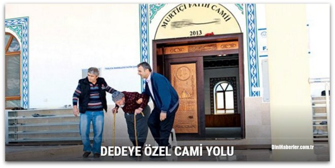 Dedeye özel cami yolu yapıldı