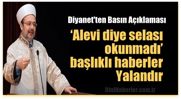 Diyanet\'ten O Habere Yalanlama