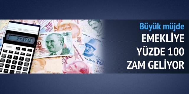 Emekliler yüzde 100 zam alabilecek