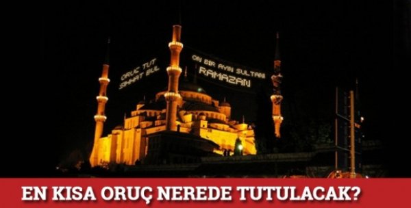 En uzun ve en kısa oruç nerede tutulacak?