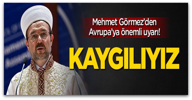Görmez\'den Avrupa\'ya önemli uyarı, Kaygılıyız
