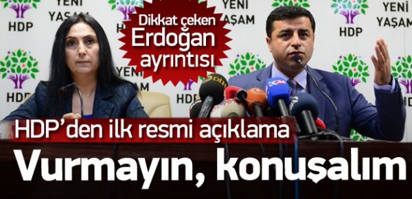 HDP'den operasyon sonrası ilk resmi açıklama