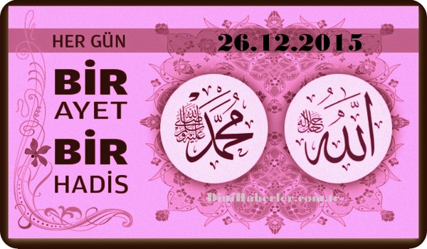 Her Gün Bir Ayet Bir Hadis