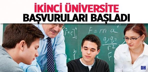 İkinci Üniversite Başvuruları Başladı.