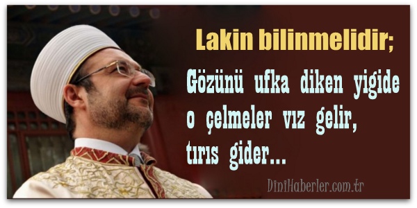 Mehmet Görmez ve öne çıkana takılan çelme