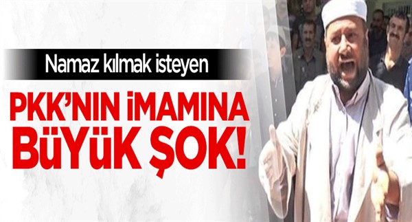 PKK’nın imamına teröristlerden namaz dayağı