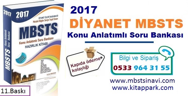 Son sınav sistemine uyumlu 2017 Diyanet Mbsts Hazırlık Kitabı çıktı