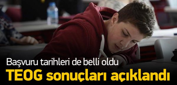 TEOG sonuçları açıklandı - Tıklayınız