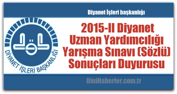  Uzman Yardımcılığı Yarışma Sınav Sonuç Duyurusu