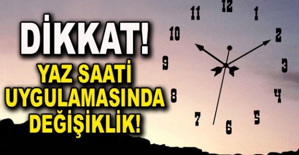 Yaz saati süresi uzatılıyor